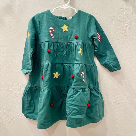 John Lewis Green Christmas Tree Dress - Picture 1 of 11
